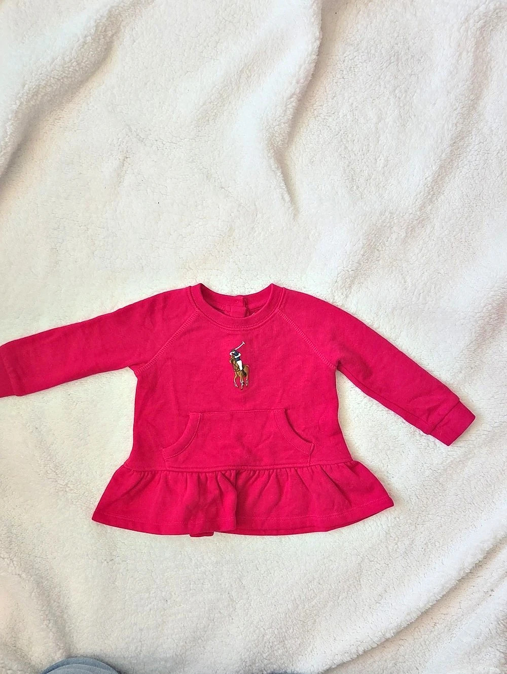 Ralph Lauren Pink Ruffle Dress Baby 9M Like New